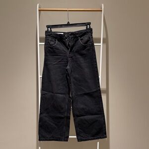 Zara Girls Wide Leg Jeans- Black size 9